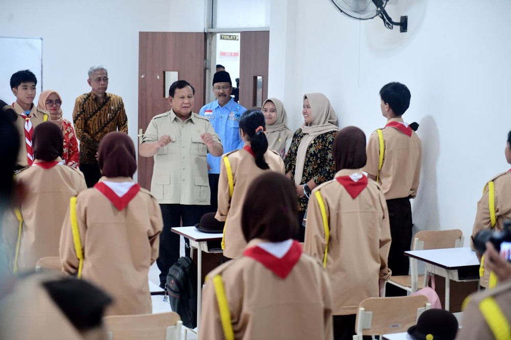 Prabowo Nostalgia Pendidikan Militer di SRMA 10