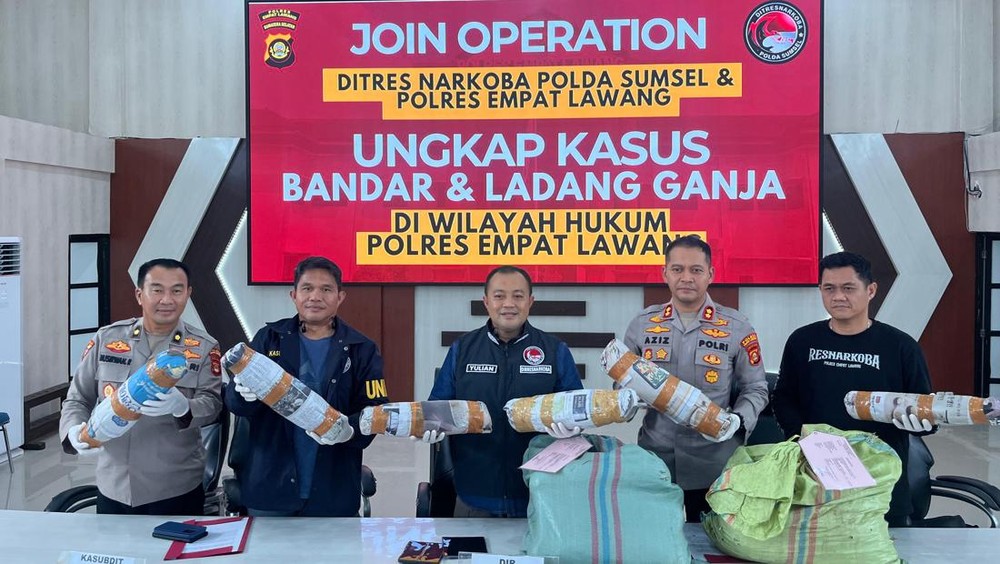 Jaringan Ganja Lintas Pulau Terputus 220 Kg Disita