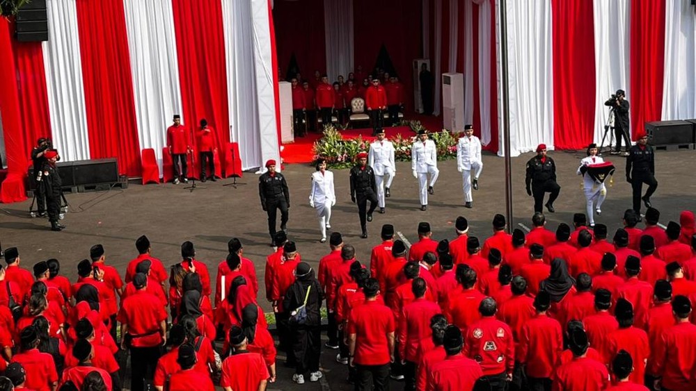 Hasto Pimpin Upacara Hari Lahir Pancasila PDIP