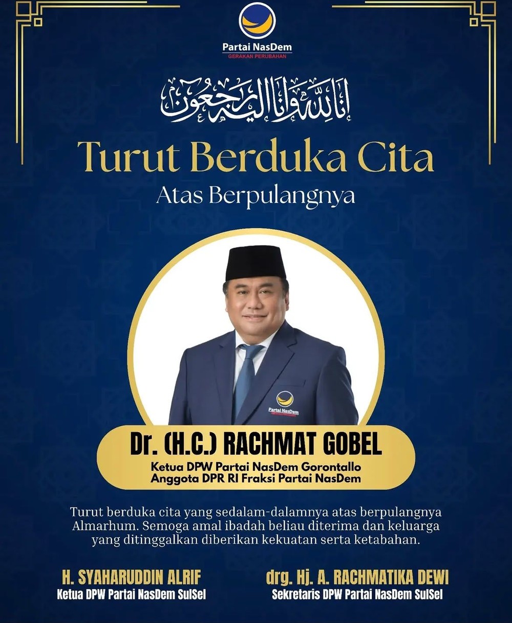 Politikus Pengusaha Rachmat Gobel Tutup Usia